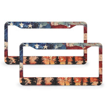 American Flag License Plate Cover Set 2 pcs