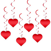 Hanging Decorations for Bedroom Hanging Decorations for Classroom Valentine's Day Wedding Decoration Heart Shaped Pendant PVC Pendant