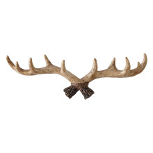 Virenlux Vintage Deer Antlers Decor Wall Hooks, Rustic Resin Wall-Mounted Hook Rack for Coats Towels Keys Entryway Bathroom Bedroom Decor