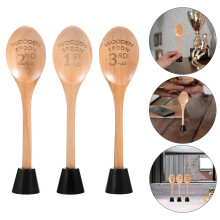 Funny Spoon Award Trophies Wooden Engraved 3 pcs