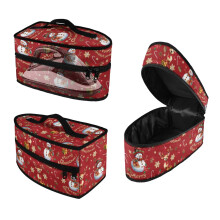 Retro Christmas Theme Portable Travel Steamer Storage Case Portable Steamer Carrying Case, Case Only