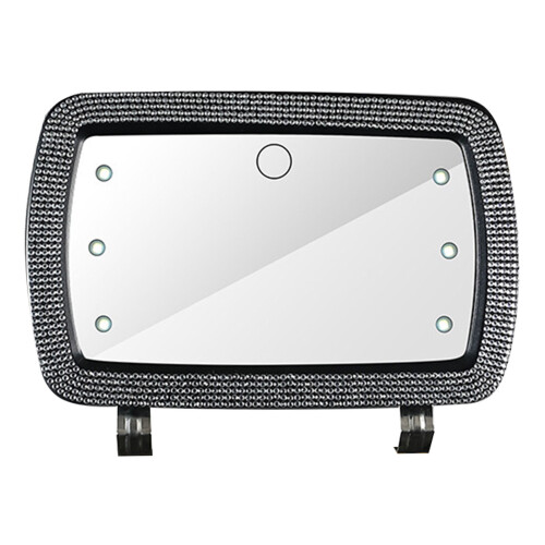 Rechargeable Car Visor Mirror with 3 Light Modes Clip-On