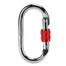 25KN O‑Ring Spring‑Loaded Climbing Carabiner – Smooth Curve, High Strength, 25KN Vertical, 9KN Horizontal, Ideal for Backpackers & Hikers