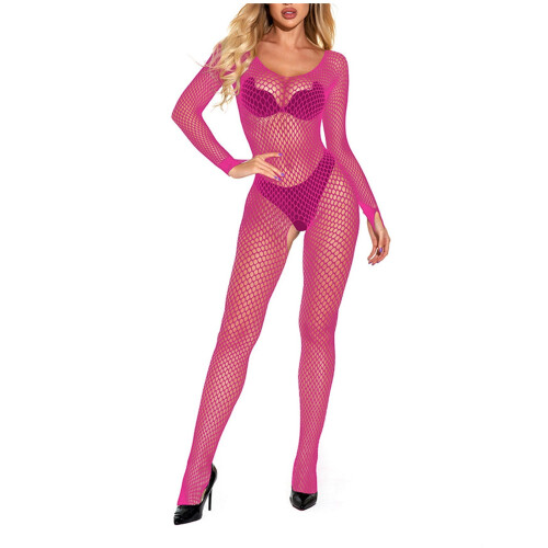 Mono de pijama sin tirantes de malla transparente para mujer, de nailon y elastano. 1