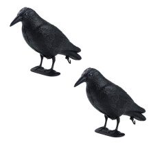 Crow Decoy Full Body Plastic Black with Stake