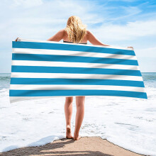 Clearance Under $10 Cabana Stripe Beach Towel Quick Dry, for Pool, Bath & Shower 2 Pieces Beach Bath Towels Set