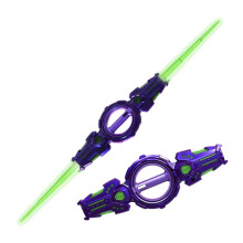 Light-Up Flashing Dueling Saber – Retractable Double-Edged Lightsaber with 7 Colors, 42.5in, Compatible with Star Wars Fans
