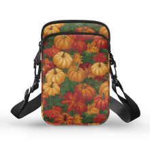 Sling Bag Pumpkins Maple Leaves Lightweight Travel Crossbody Purse for Men, Women