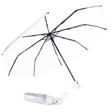 Clear Automatic Open Foldable Umbrella Waterproof Windproof