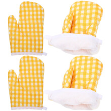 Kids Play Oven Mitts Heat Resistant Polyester 4 Pcs