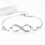 Sterling Silver Zircon Infinite Love Bracelet 8-Shaped 1