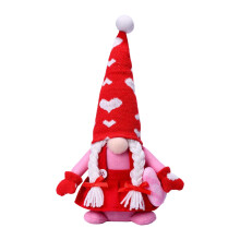 Valentine's Day Knit Hat Couple Dolls Home Decor 6.3 x 3 x