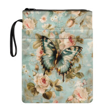 Polyester Fabric Zipper Pouch for Mother - Book Lovers Gift for Class Office Pocket Decorative Design, 11.4 Inch X 8.66 Inch