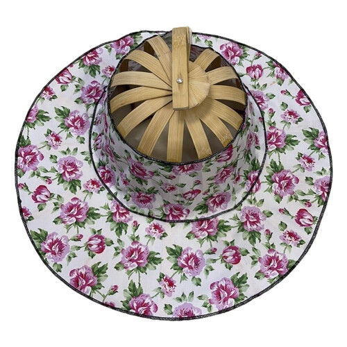 2-in-1 Foldable Bamboo Sun Hat & Hand Fan