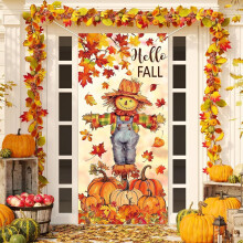 Fall Door Covers, Photo Background Door Decoration, Outdoor Indoor Home Party Decoration Supplies, On End of Year!