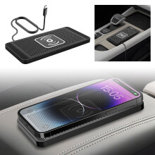 Wireless Car Charger, Non- Charging Pad Compatible with 16/15/14/13/12, compatible with Samsung Galaxy S25-S9, Android Devices (Type C)