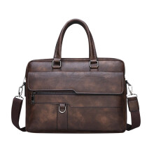 Leather Messenger Bag for Men Laptop Bag Briefcase Vintage Handbag Shoulder Bag