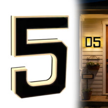 Virenlux Solar House Numbers 9 Inch Waterproof LED