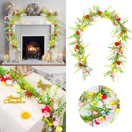 Easter floral arrangement with egg berries and twig branches 1