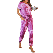 Women's Tie-Dye Two-Piece Loungewear Set Summer