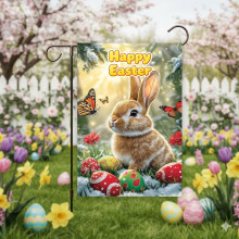 Easter Garden Flag Polyester Hanging Decor 2026