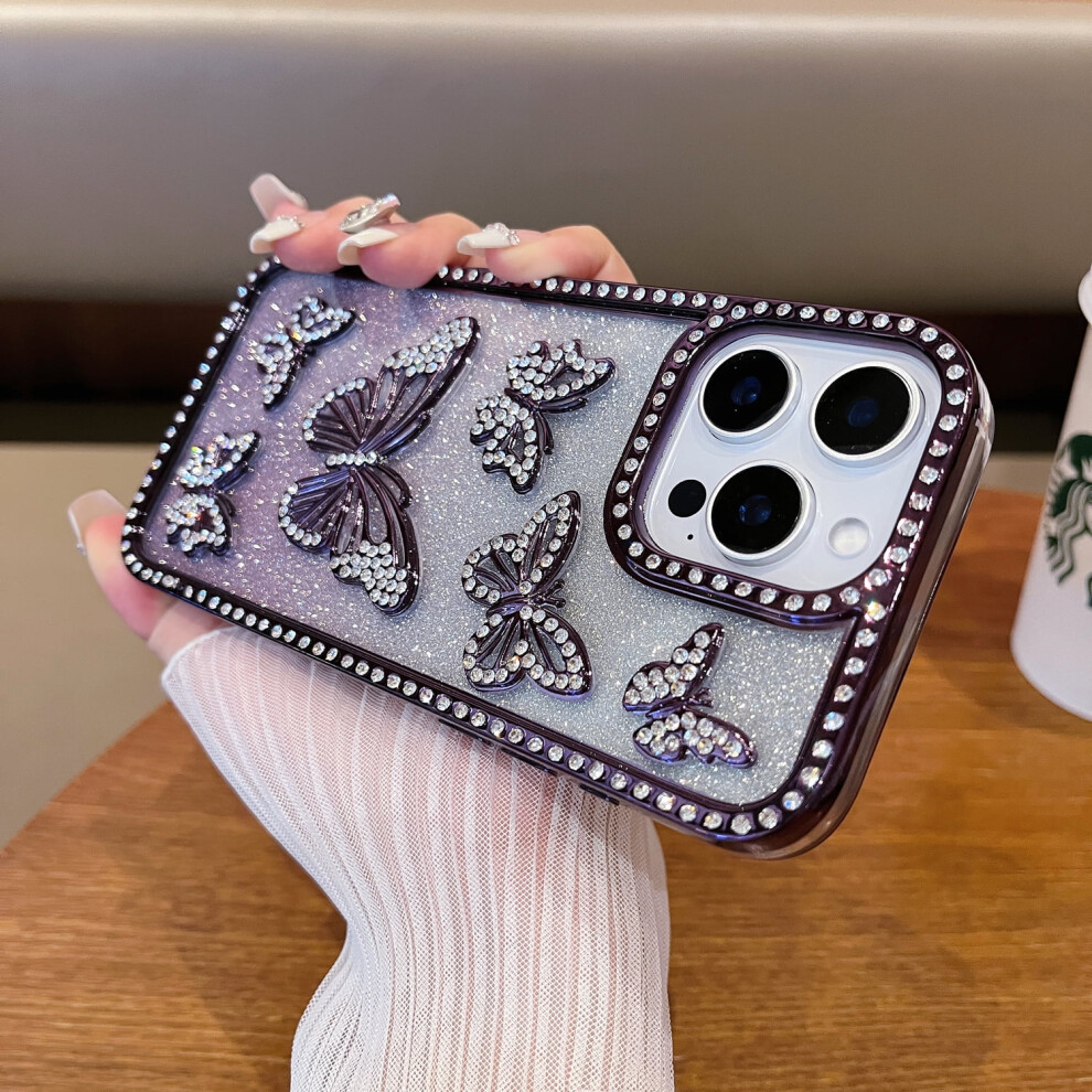 Glitter Case For Iphone 16 Pro Max Â 3D Butterflies 971050456416
