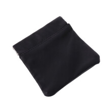 Genuine Leather Coin Purse with Snap Top and Metal Spring