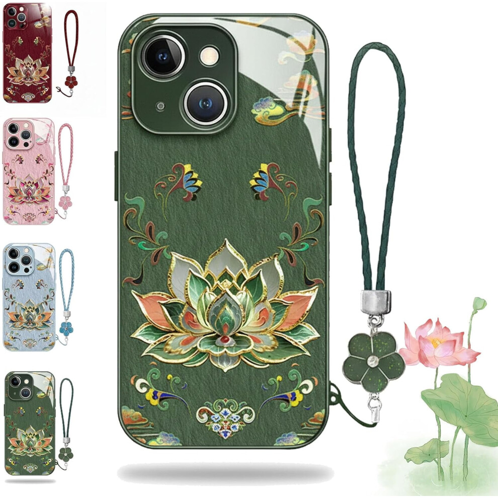 Dunhuang Lotus Lanyard Hard Case For Iphone 17Â12 Pro Max 971050455273