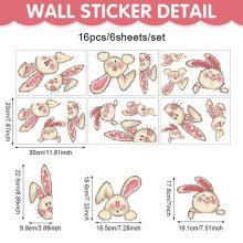 Easter Window Clings 16 pcs 6 sheets