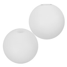 HOMEMAXS 2pcs Acrylic White Round Globe Lamp Shade Single Hole Ceiling Light Covers And Table Lamp Shade Replacement Light Globes For Light Fixtures