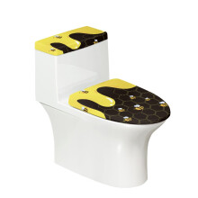 Bee Cozy for Bathroom Home Elastic Bottom Toilet Lid Cover and Toilet Tank Lid Cover Adjustable Fits All Toilet Shapes Dust-Proof