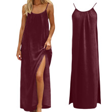 Women's Casual Sleeveless Summer Dress with Open Back and