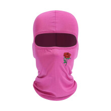 Stylish Rose Patterned Ski Mask Breathable Sun Protective Headwear For Cold Weather And Sports
