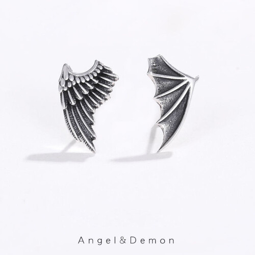 Engel-Dämonenflügel-Ohrstecker, asymmetrisch 1