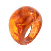 Handmade Marbled Effect Resin Rings Comfortable Wear Trendy Stackable Design Suitable for Anniversary Birthday Present