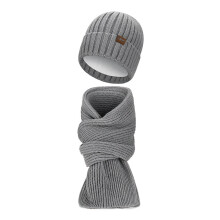 Scarfs for Women Winter Scarf Men's And Women's Winter Plus Velvet Knitted Scarf Set Knitted Scarf Two Piece Set
