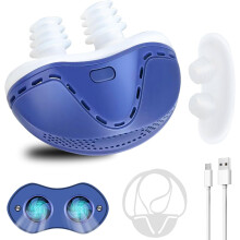 Double Vortex Anti Snoring Devices for All Nose Shapes, Adjustable Wind Speed Stop Snoring Device for Men and Women, Blue