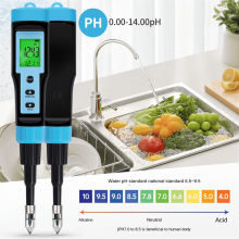 Food PH Meter 0.0014.00PH High Accuracy Temp PH Tester Sensor Acidity Analyzer for Meat Canning Cheese Dough Water B