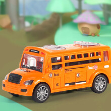 Toy Cars & Pull Back Cars - Cars Toys for Toddlers 1-3 Years, Educational toddler boy toys Inertial Bus Model with Baby Puzzle Assembly Kit