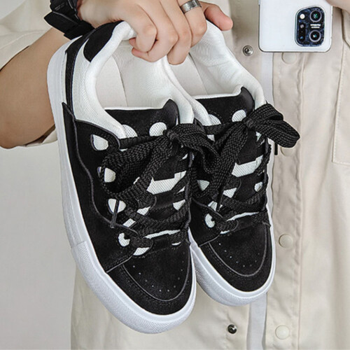 Retro platform sneakers voor dames met antislip vetersluiting 2