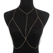 Chest Chain Bikini Clavicle Body Chain Metal Thin 1 Piece