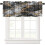 Marble Valance Curtains White Black Jade Foil Texture 1