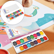 Watercolor Paint Set Washable 18-Piece with Brush and