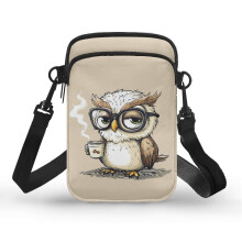 Owl Pattern Women Shoulder Bag Trendy, Adjustable Strap for Travel, Outdoor Holiday Travel