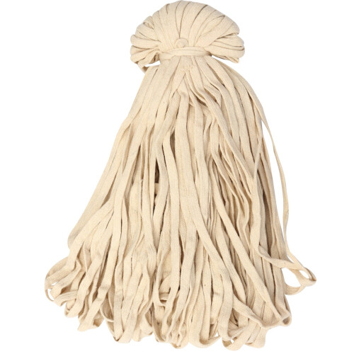Flat Braided Cotton Rope 10mm Width 1 Roll Beige