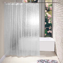 AuroraX 72x72 Inch Shower Curtain Liner Set,Plastic Heavy Duty Waterproof Winter Bathroom Curtain with 12 Hooks,Bathroom Fall Home Decor