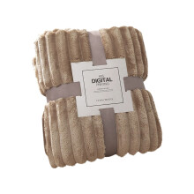 Wide Strip Thickened Imitation Hair Border Coral Fluff Blanket Flannel Blanket Cover Blanket,Shallow Coffee