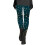 Blå snøfnugg polyester ankelleggings til dame, XL 2