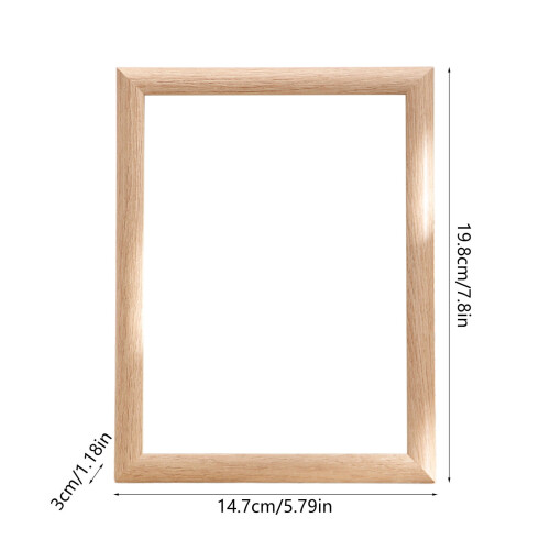 Rustic Wood Frame Natural Beige 8x6 HD Plexiglass 2