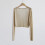 Women's Khaki Thin Knit Cardigan Long Sleeve 1